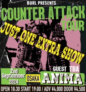 BURL pre.「COUNTER ATTACK TOUR JUST ONE EXTRA SHOW」開催決定！